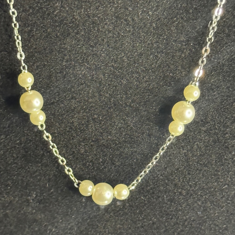Silver and Pearl Necklace | NIP | 16” with extender - Picture 2 of 4